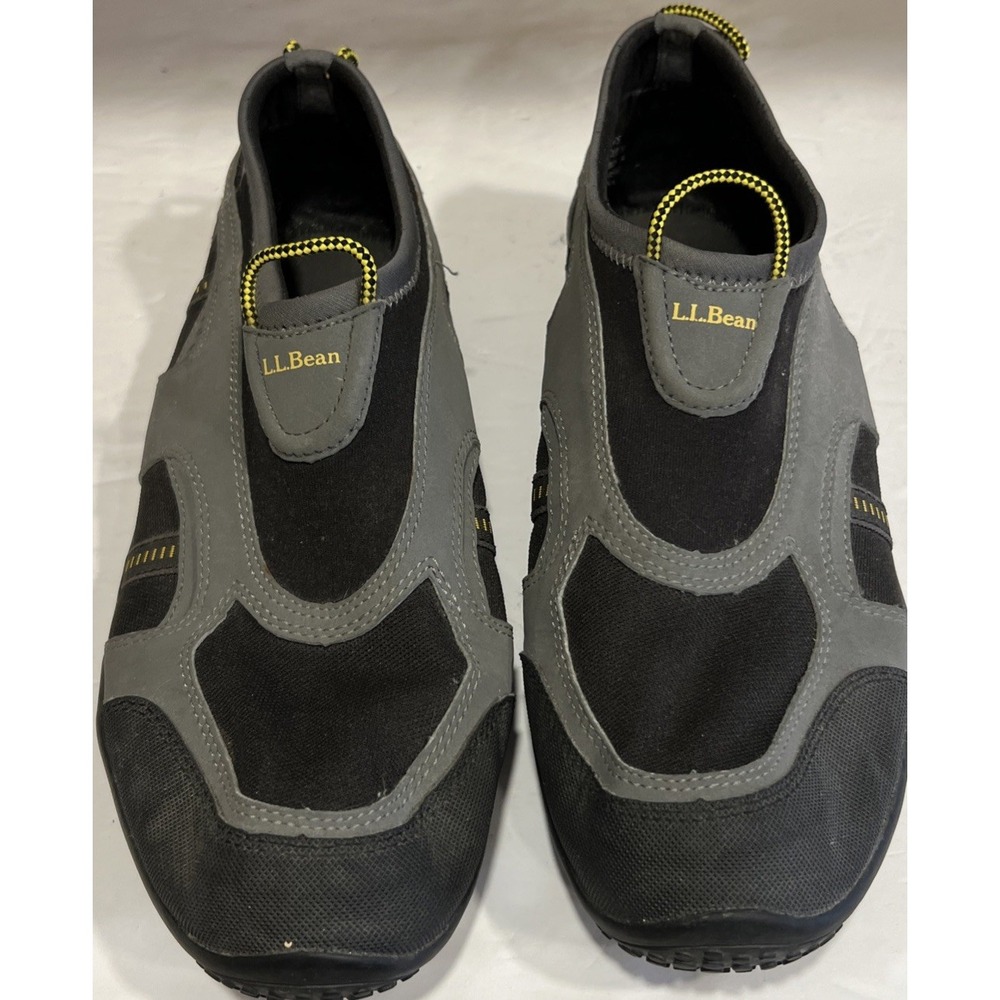 LL Bean Men's Slip On Water Shoes 0BBD4 Gray Black Size 9.5